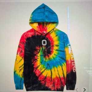 OVERTIME KIDS (sz Y Medium) OT CLASSIC TIE DYE HOODIE - multi